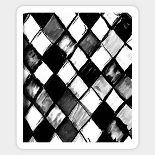 Black and White Diamonds Sticker